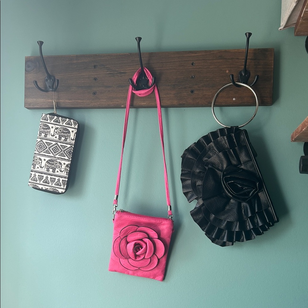 Pink Floral Crossbody Bag